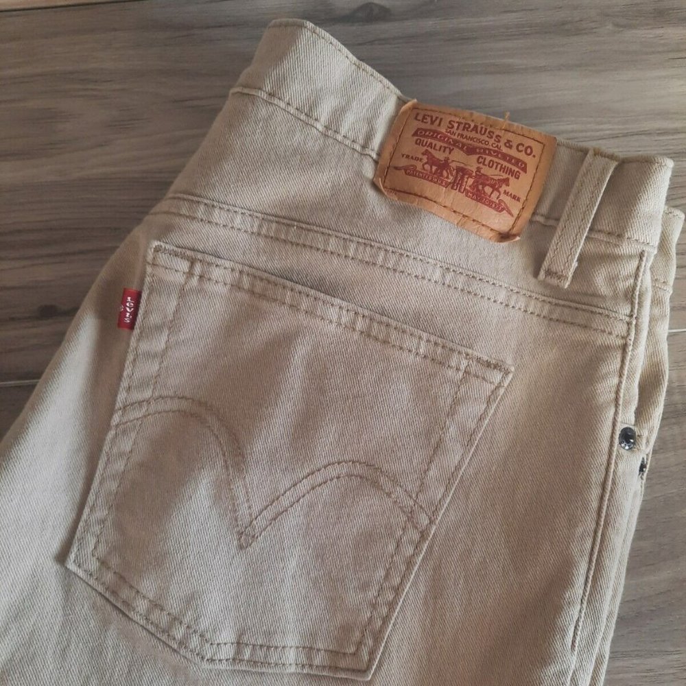 Levi Strauss 550 Women's 14M Relaxed Boot Cut Tan Jeans